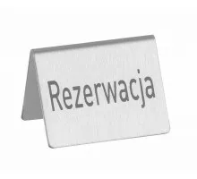 Настольная информационная табличка "Резервация" на польском языке, HENDI, rezerwacja, 4 шт., 50xx(H)42мм