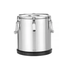 Insulated stainless steel food transport container Kitchen Line., HENDI, Kitchen Line, 22L, Silver, ø330x(H)370mm