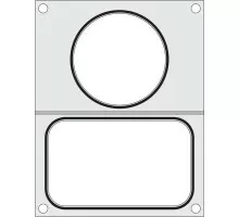 Tray sealer matrix, HENDI, 2 containers (1x 178x113 mm, 1x ø115 mm)
