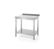 Стол настенный с полкой – на болтах, глубина 600 мм, HENDI, Kitchen Line, 1400x600x(H)850мм