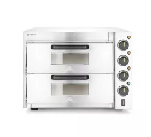 Печь для пиццы 2-х камерная 3000 Вт, серебряный, 230В/3000Вт, 580x560x(H)435мм