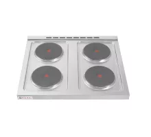 Плита электрическая Kitchen Line 4-х конфорочная на открытом основании, Kitchen Line, 400В/10400Вт, 800x700x(H)900мм