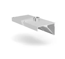 Pie sienas montējams diagonāls tvaiku nosūcējs, Profi Line, ar LED apgaismojumu, 1000x700x(H)450mm