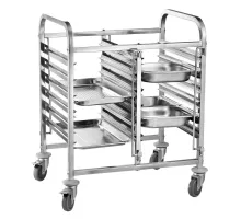 Тележка для перевозки контейнеров двойная 12 x GN 1/1, 740x550x(H)940мм