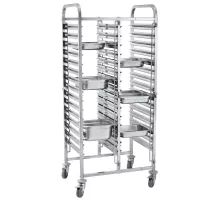 Тележка для перевозки контейнеров двойная 30 x GN 1/1, 740x550x(H)1730мм