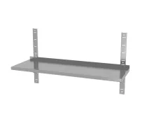 Single adjustable wall shelf, with 2 steel brackets, 2 pcs., 1000x300x(H)600mm