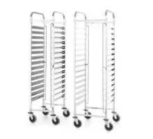 Тележкадля транспортировки противней 15x 600x400, Kitchen Line, 15 направляющих лотков 600x400, серебряный, 470x620x(H)1735мм