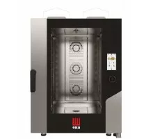Konvekcijas tvaiku krāsns „Millennial Touch Screen Bakery” ar automātisku tīrīšanas sistēmu, 10 × 600 × 400 mm – ar elektronisku vadību, gāzes, Tecnoeka, 230V/700W, 18kW, 850x1035x(H)1230mm