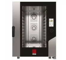 Konvekcijas tvaiku krāsns „Millennial Touch Screen Bakery” ar automātisku tīrīšanas sistēmu, 10 × 600 × 400 mm – ar elektronisku vadību, elektriska, Tecnoeka, 400V/17000W, 850x1035x(H)1130mm
