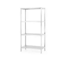 Bolted rack, 5-shelf, packed in cardboard box, folding legs, 900x450x(H)1800mm