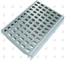 Aluminium shelf with Polyethylene grids 373x 532 mm