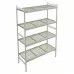 Shelving Linear Alu 1126x577 H.1740 mm 4 shelves Poly