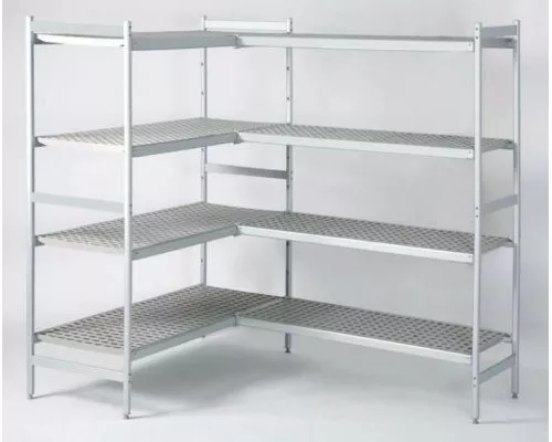 Shelving Angle Alu 744x373 H.1740 mm 4 shelves Alluminio Shelving Angle Alu 744x373 H.1740 mm 4 shelves Alluminio