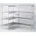 Shelving Angle Alu 744x373 H.1740 mm 4 shelves Alluminio