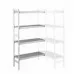 Shelving Angle Alu 744x373 H.1740 mm 4 shelves Alluminio