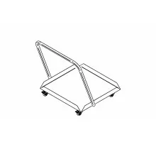 Atkritumu tvertņu ratiņi 2×60l jnk-2×60/k, Inox baltic, JNK-2x60/K