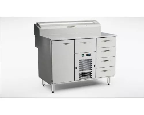 Холодильные столы для пиццы KTL/P-1215 Холодильные столы для пиццы ktl/p-1215, Inox baltic, KTL/P-1215