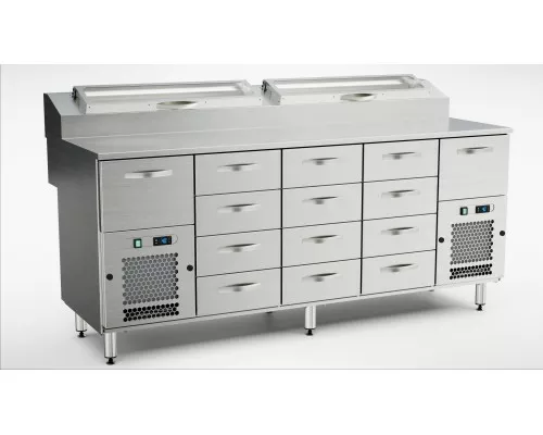 Pizza preparation cold counter KTL/P-20014 Pizza preparation cold counter ktl/p-20014, Inox baltic, KTL/P-20014