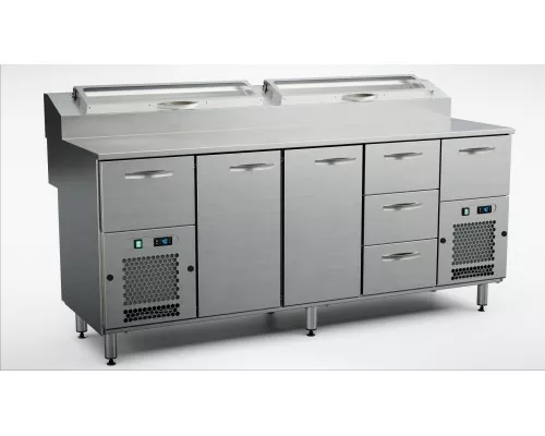 Холодильные столы для пиццы KTL/P-2025 Холодильные столы для пиццы ktl/p-2025, Inox baltic, KTL/P-2025