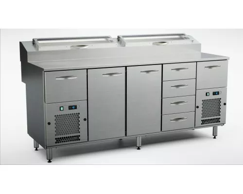 Холодильные столы для пиццы KTL/P-2026 Холодильные столы для пиццы ktl/p-2026, Inox baltic, KTL/P-2026