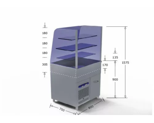 Cold vitrine liisa-800, Inox baltic, Liisa-800 Cold vitrine liisa-800, Inox baltic, Liisa-800
