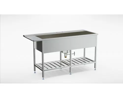 Priekšmazgāšanas galds nordien ar plauktu (1500-2000 mm), Inox baltic, EPL-NORDIEN/R (1500-2000mm)
