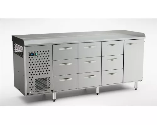 Pizza preparation cold cupboard PZK-2019 Picas sagatavošanas aukstais skapis pzk-2019, Inox baltic, PZK-2019