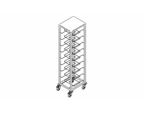 Тележка для подносов t-10/tr, Inox baltic, T-10/TR Тележка для подносов t-10/tr, Inox baltic, T-10/TR