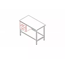 Block of drawers tj-2, Inox baltic, Tj-2