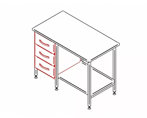 Блок ящиков tj-3, Inox baltic, Tj-3