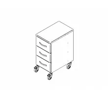 Atvilktņu bloks uz riteņiem tj-3/r, Inox baltic, Tj-3/R
