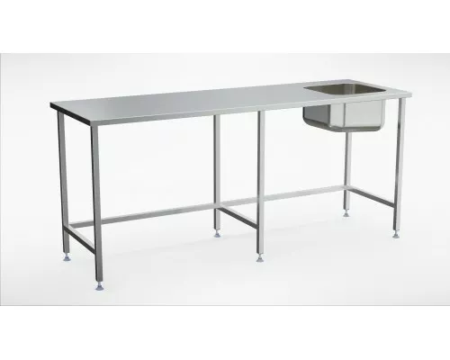 Разделочный стол с раковиной (1500-2900mm), Inox baltic, TLV (1500-2900mm) Разделочный стол с раковиной (1500-2900mm), Inox baltic, TLV (1500-2900mm)