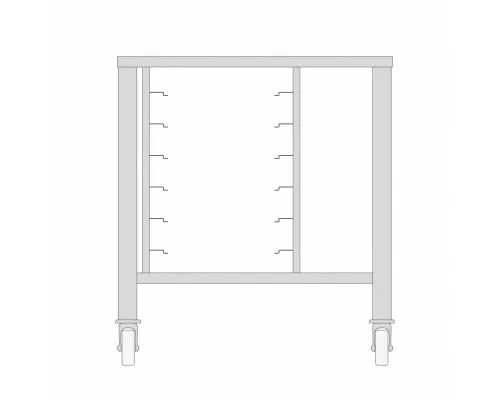 Table with Wheels for Steamer 3X + 4X 1/1 GN Table with Wheels for Steamer 3X + 4X 1/1 GN