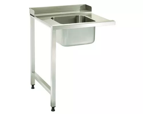 Dishwasher Table - 120 x 75cm - Left - with Sink and Storage Shelf