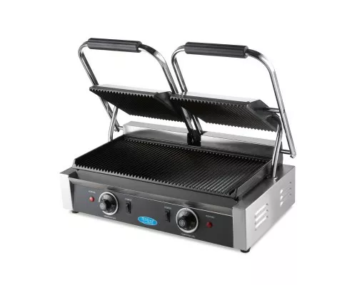 Contact Grill - Grooved - Double Grill Plate - 2 x 22cm Контактный гриль - рифленая поверхность - двойная гриль-плита - 2 x 22 см.