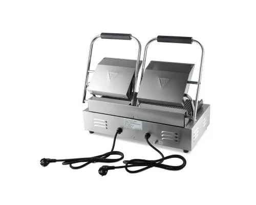 Contact Grill - Grooved - Double Grill Plate - 2 x 22cm Контактный гриль - рифленая поверхность - двойная гриль-плита - 2 x 22 см.