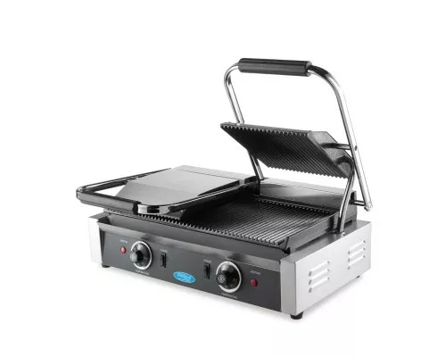 Contact Grill - Grooved - Double Grill Plate - 2 x 22cm Контактный гриль - рифленая поверхность - двойная гриль-плита - 2 x 22 см.