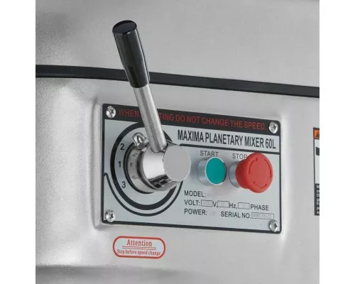 Planetary Mixer - 60L - Up to 30kg Dough - 3 Speed, Maxima, 09300180