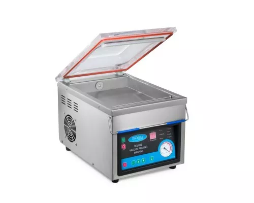 Vakuuma iepakošanas iekārta - 26cm blīvējums - W28 x D38,5cm x H9 kamera, Maxima, 09300216, Iepakošana vakuumā Pirkt Vakuuma iepakošanas iekārta - 26cm blīvējums - W28 x D38,5cm x H9 kamera, Maxima, 09300216