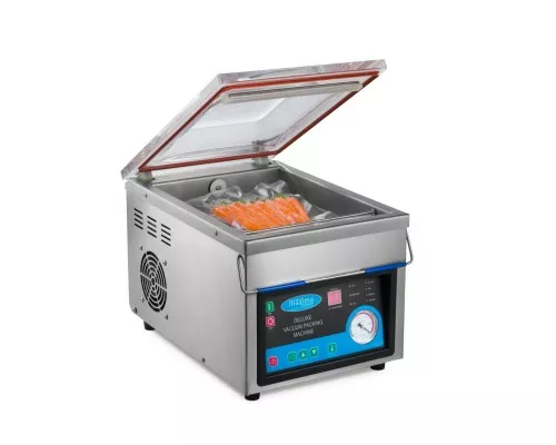 Vakuuma iepakošanas iekārta - 26cm blīvējums - W28 x D38,5cm x H9 kamera, Maxima, 09300216, Iepakošana vakuumā Pirkt Vakuuma iepakošanas iekārta - 26cm blīvējums - W28 x D38,5cm x H9 kamera, Maxima, 09300216