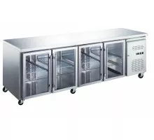 Counter Fridge - 223cm - 4 Glass Doors
