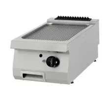 Premium grila panna - Hromēta ar rievām - Viengabala - 90 cm dziļumā - Gāzes