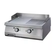 Premium Griddle - Half Grooved - Double Unit - 90cm Deep - Electric
