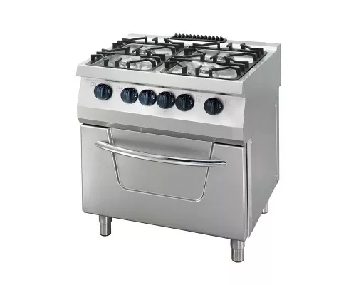 Heavy Duty Stove - 4 Burners - Double Unit - 70cm Deep - 36kW - Gas incl Electric Oven Heavy Duty Stove - 4 Burners - Double Unit - 70cm Deep - 36kW - Gas incl Electric Oven