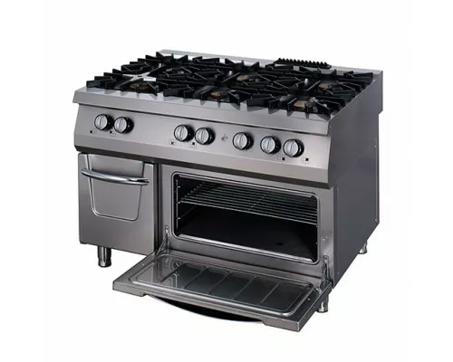 Плита Premium - 6 конфорок - трехсекционная - глубина 90 см - газ, включая электрическую духовку, Maxima, 09398507, Газовые плиты Купить Плита Premium - 6 конфорок - трехсекционная - глубина 90 см - газ, включая электрическую духовку, Maxima, 09398507