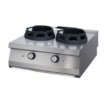 Premium Wok Cooker - 2 x 28,5 Cooking Rings - Double Unit - 90cm Deep - Gas