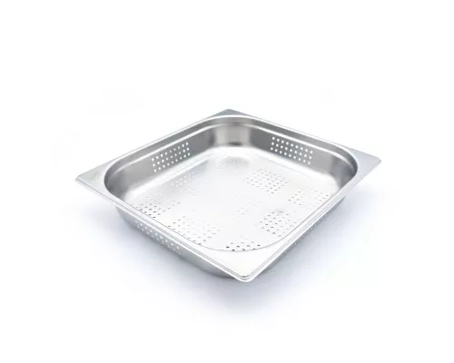 Gastronorm Container - 2/3 GN - 6,5cm Deep - Stainless Steel - Perforated Gastronorm Container - 2/3 GN - 6,5cm Deep - Stainless Steel - Perforated
