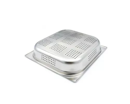 Gastronorm Container - 2/3 GN - 6,5cm Deep - Stainless Steel - Perforated Gastronorm Container - 2/3 GN - 6,5cm Deep - Stainless Steel - Perforated