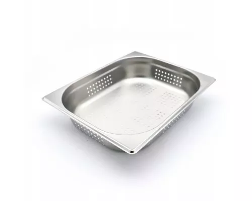 Gastronorm konteiners - 1/2 GN - 6,5 cm dziļš - nerūsējošais tērauds - perforēts, Maxima, 09367611, GN trauki no metāla Pirkt Gastronorm konteiners - 1/2 GN - 6,5 cm dziļš - nerūsējošais tērauds - perforēts, Maxima, 09367611