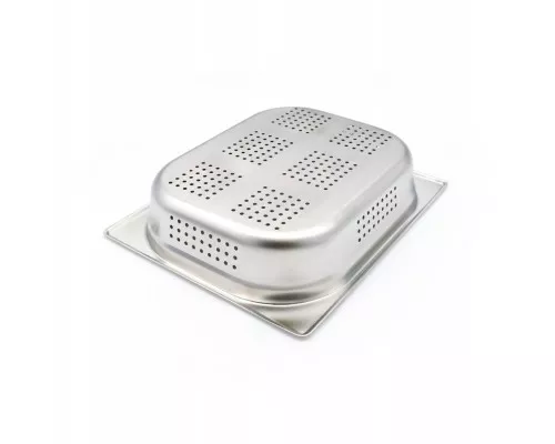 Gastronorm konteiners - 1/2 GN - 6,5 cm dziļš - nerūsējošais tērauds - perforēts, Maxima, 09367611, GN trauki no metāla Pirkt Gastronorm konteiners - 1/2 GN - 6,5 cm dziļš - nerūsējošais tērauds - perforēts, Maxima, 09367611